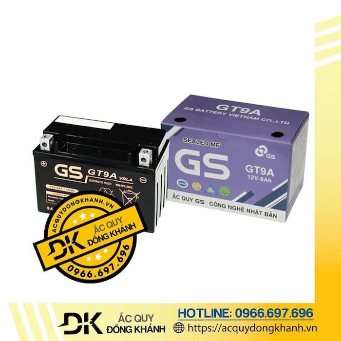 Ắc Quy GS 12V 9Ah MF GT9A Ắc Quy GS 12V 9Ah MF GT9A