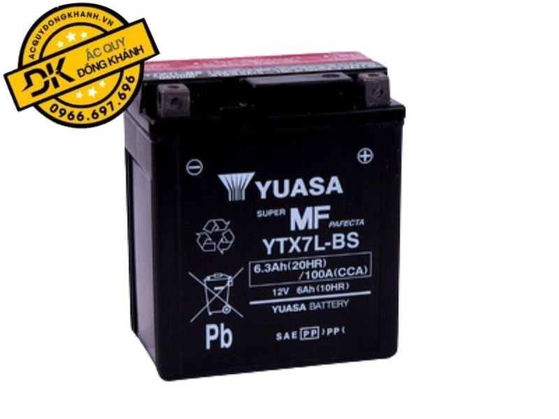 ắc quy zin theo xe piaggio vespa sprint dùng bình yuasa ytx7l-bs