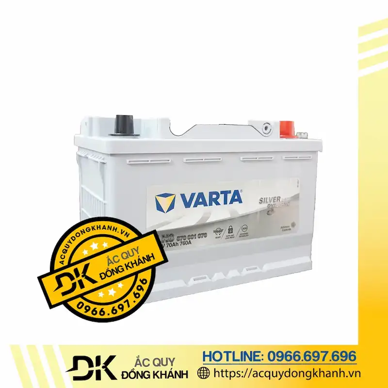 Thông số kỹ thuật của bình acquy Varta AGM LN3 5700106 12V 70Ah