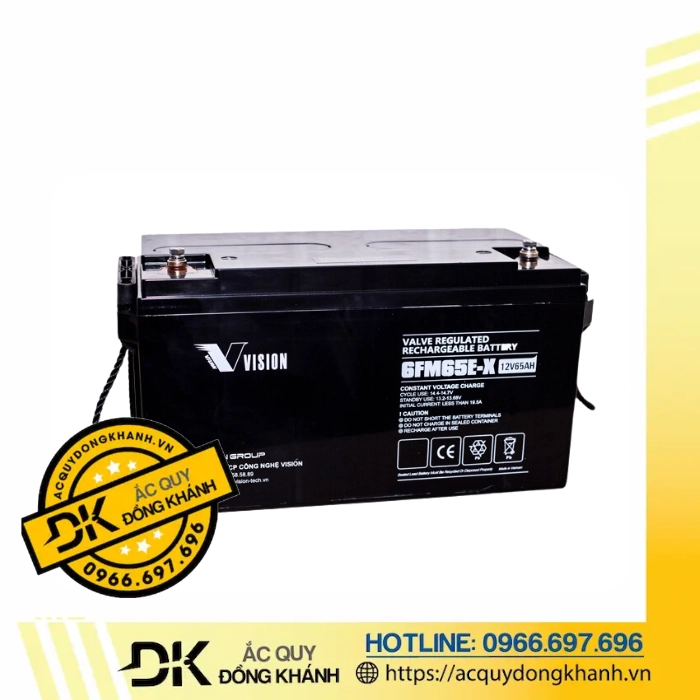 quá trình sử dụng ắc quy vision 12v 65ah