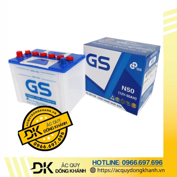 Bình Ắc Quy GS 50Ah 12V N50 Bình Ắc Quy GS 50Ah 12V N50