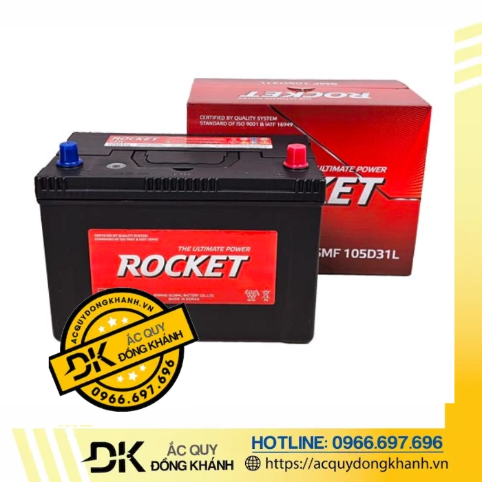 Ắc Quy Rocket SMF 105D31L 12V 94AH Ắc Quy Rocket SMF 105D31L 12V 94AH
