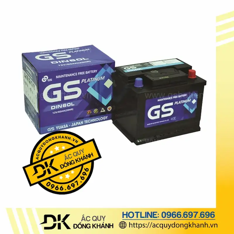 Ắc quy GS 60Ah 12V MF DIN60L là gì?