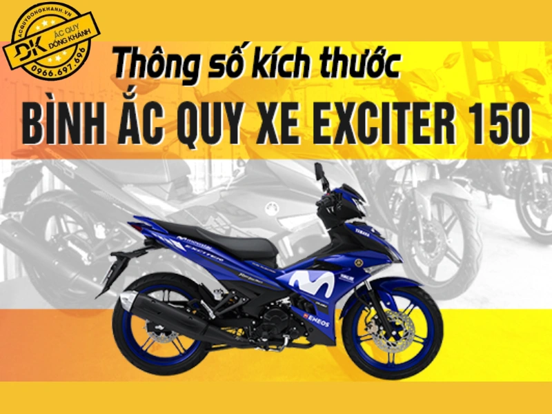 các thông số bình ắc quy yamaha exciter 150 zin