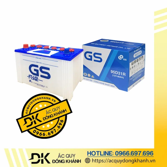 Ắc Quy GS 95D31R 12V 80Ah Ắc Quy GS 95D31R 12V 80Ah