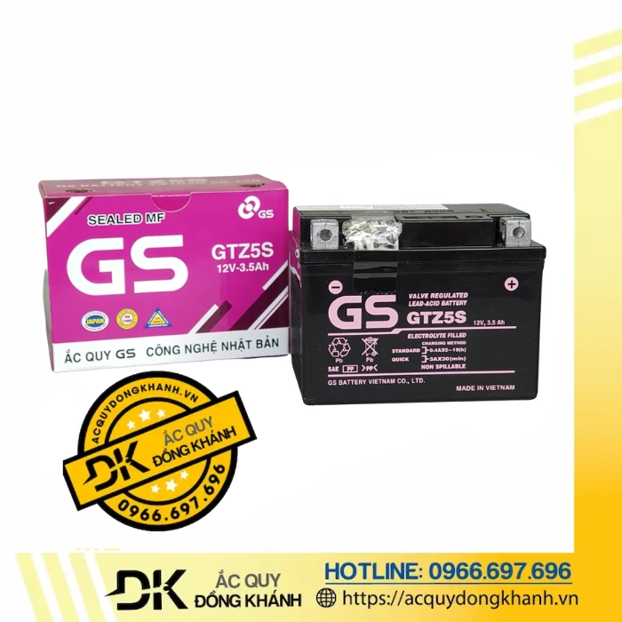 Ắc Quy GS GTZ5S MF 12V 3,5Ah