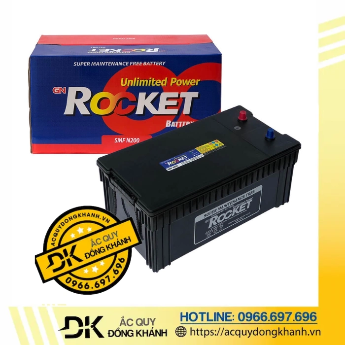 Bình Ắc Quy Rocket 200AH 12V SMF N200 Bình Ắc Quy Rocket 200AH 12V SMF N200