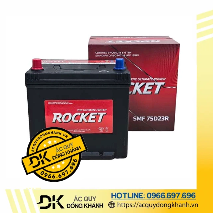 Ắc Quy ROCKET SMF 75D23R 12V 65Ah Ắc Quy ROCKET SMF 75D23R 12V 65Ah