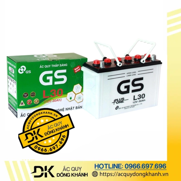 Ắc quy GS 12V 30AH L30 Ắc quy GS 12V 30AH L30