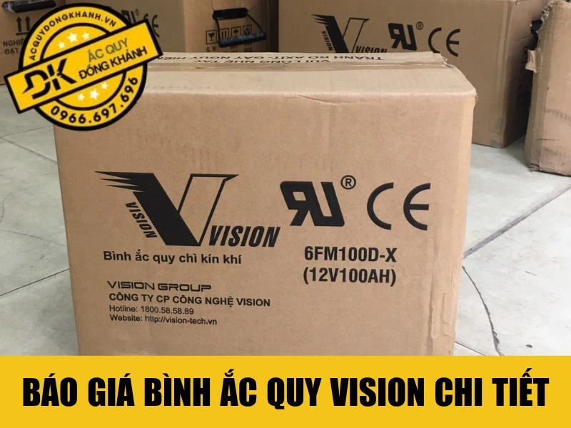 báo giá bình ắc quy Vision 
