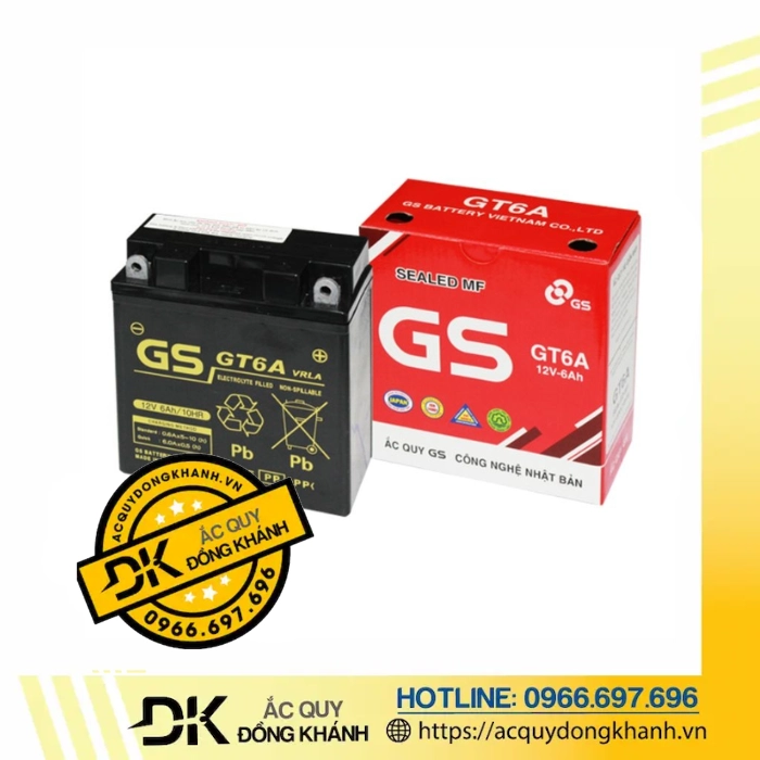 Ắc Quy GS 12V 6Ah MF GT6A Ắc Quy GS 12V 6Ah MF GT6A