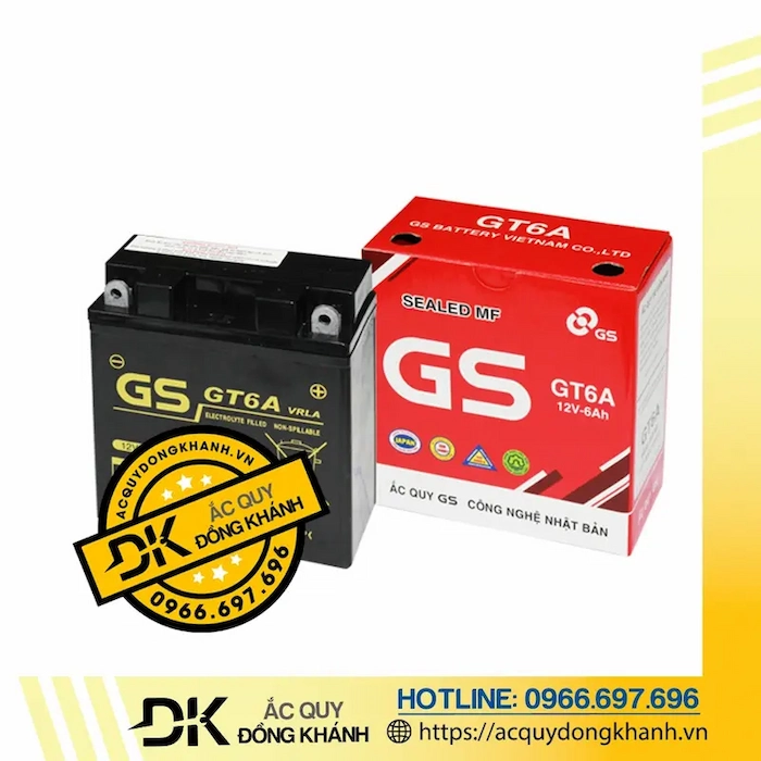Ắc Quy GS 12V 6Ah MF GT6A Ắc Quy GS 12V 6Ah MF GT6A