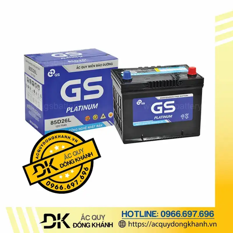 Tổng quan về bình ắc quy GS 12V 75Ah MF 85D26L