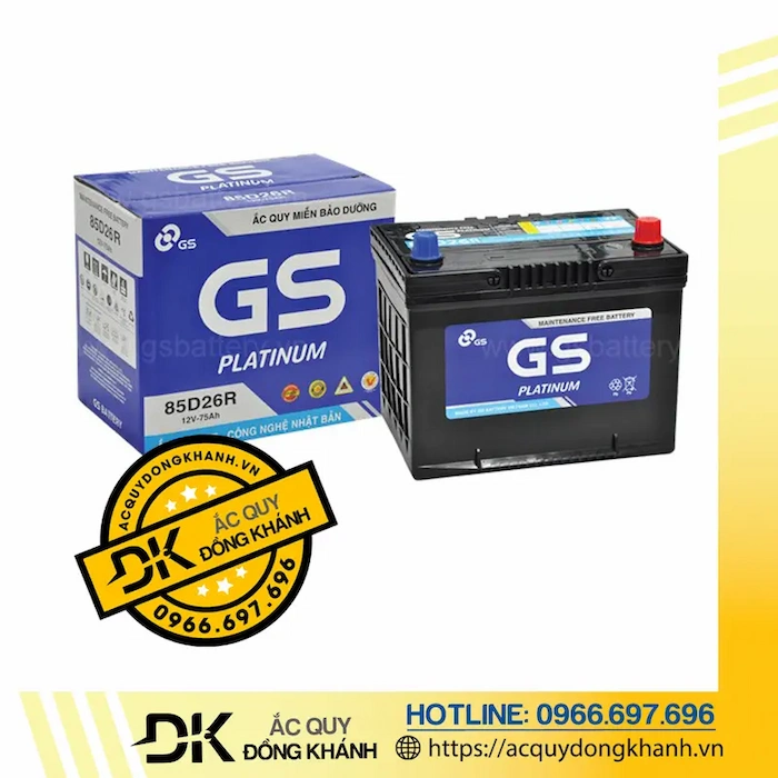 Ắc Quy GS MF 85D26R 12V 75Ah Ắc Quy GS MF 85D26R 12V 75Ah