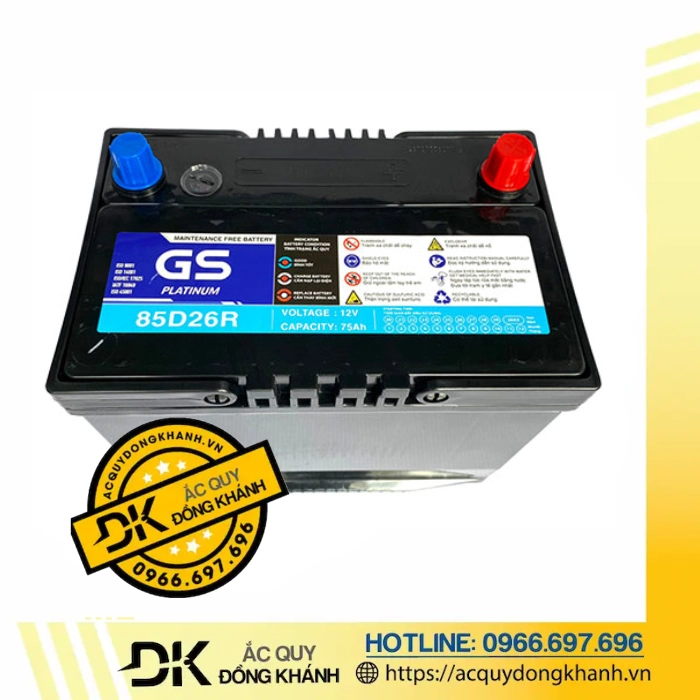 Ắc Quy GS 12V 75Ah MF 85D26R Ắc Quy GS 12V 75Ah MF 85D26R