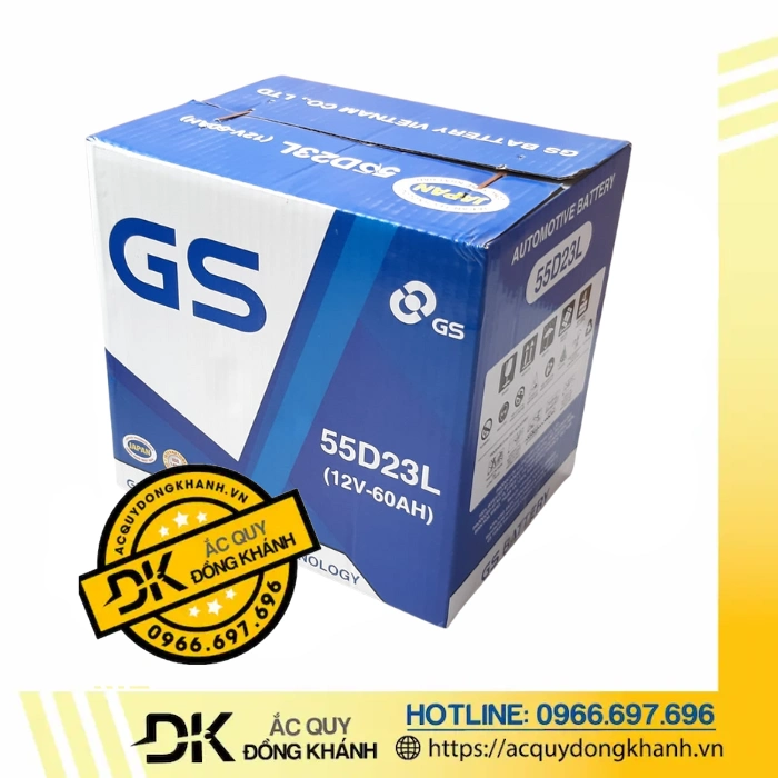 bình Ắc Quy GS 55D23L 12V 60Ah bình Ắc Quy GS 55D23L 12V 60Ah