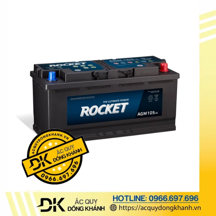Ắc Quy Rocket AGM L6 12V 110AH Ắc Quy Rocket AGM L6 12V 110AH