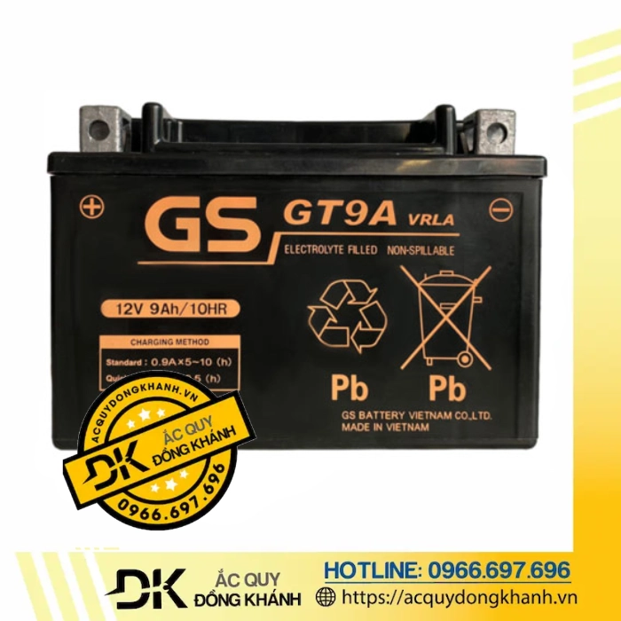 Ắc Quy GS MF GT9A 12V 9Ah Ắc Quy GS MF GT9A 12V 9Ah