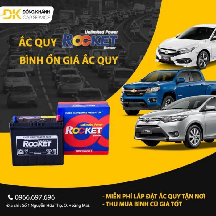  bình ắc quy Rocket 12V