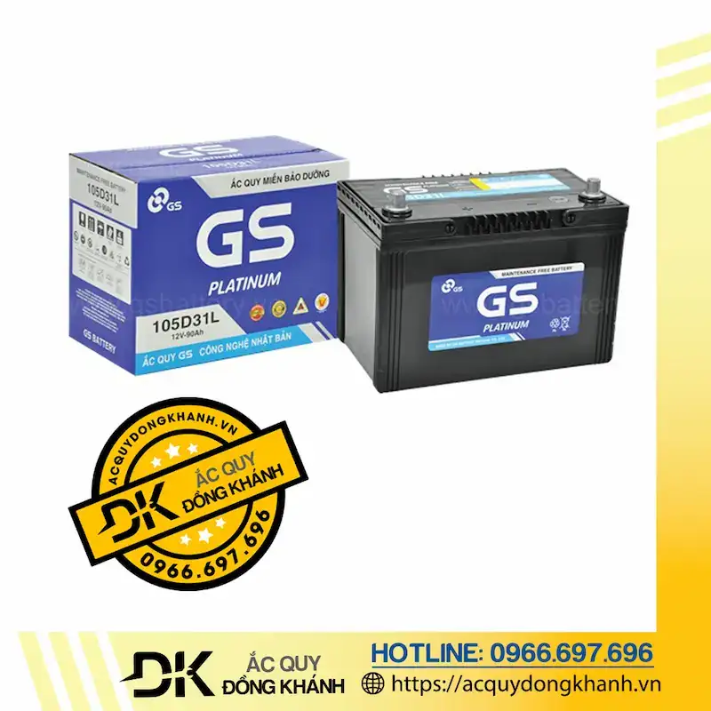 Thông số và ứng dụng chi tiết của ắc quy GS 12V 90Ah MF 105D31L