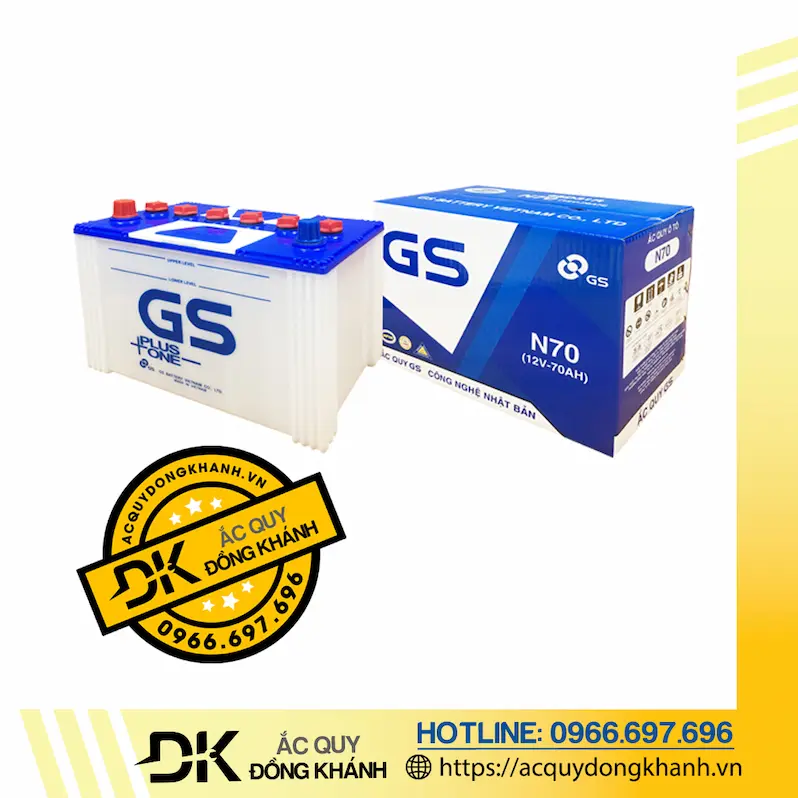 Ắc Quy GS N70 12V - 70Ah