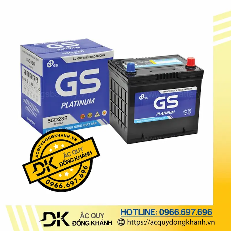 Ắc Quy GS MF 55D23R 12V - 60Ah