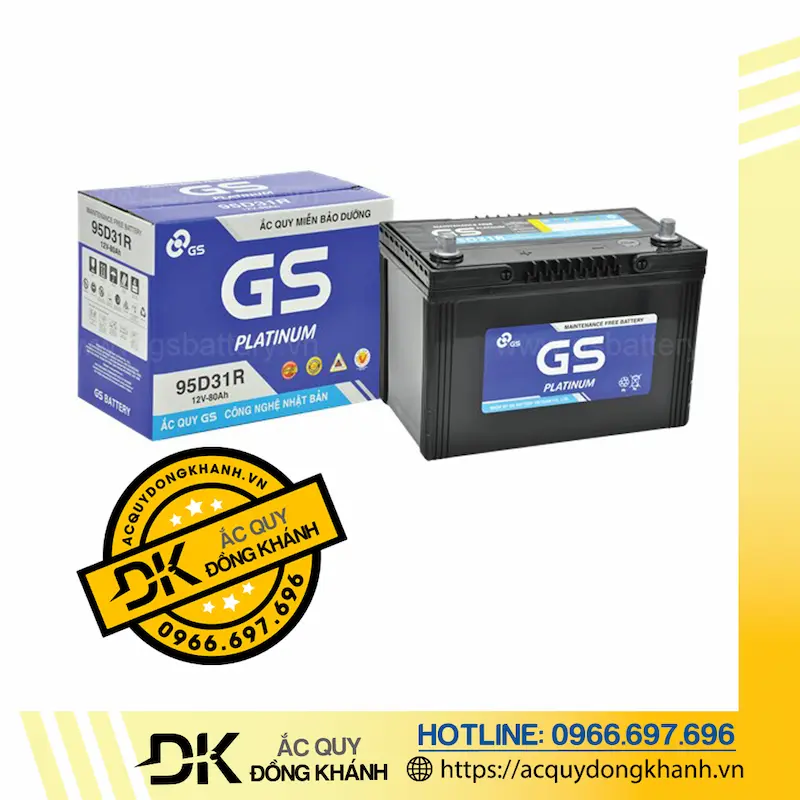 Bình Ắc Quy GS 12V 80Ah MF 95D31R 