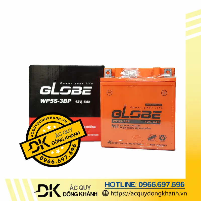 Ắc Quy GLOBE WP5S-3BP 12V - 6Ah