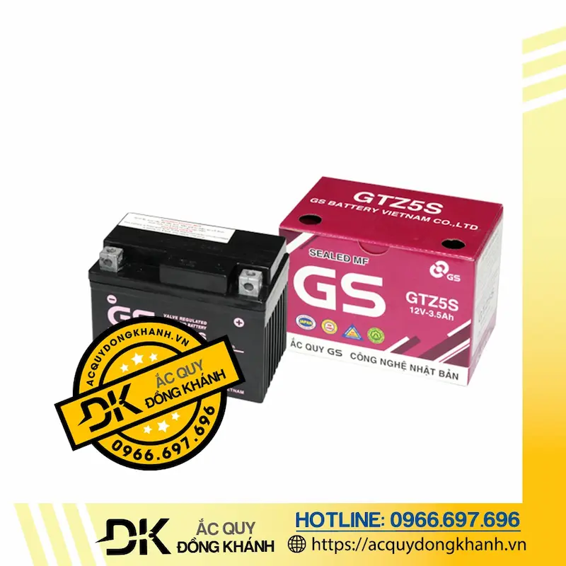 Ắc Quy GS GTZ5S MF 12V - 3,5Ah