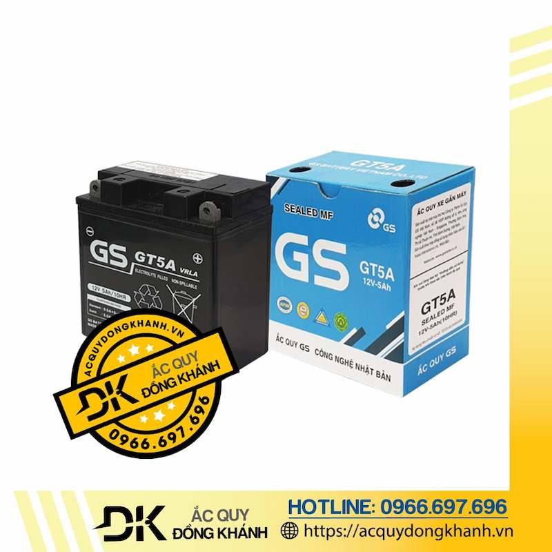 Ắc Quy GS 12V 5Ah - MF GT5A