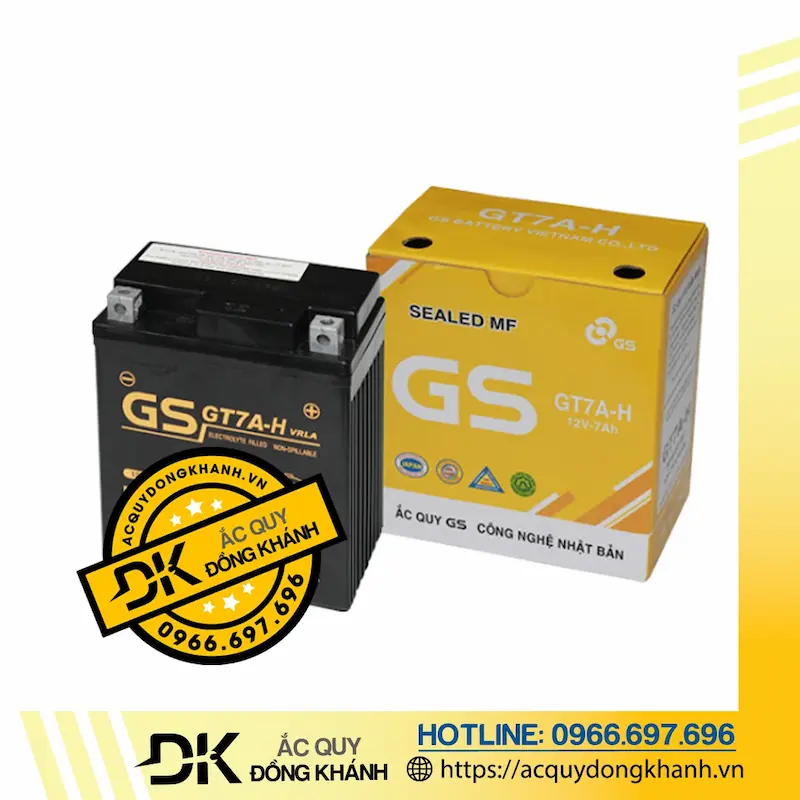 Ắc Quy GS MF GT7A-H 12V - 7Ah