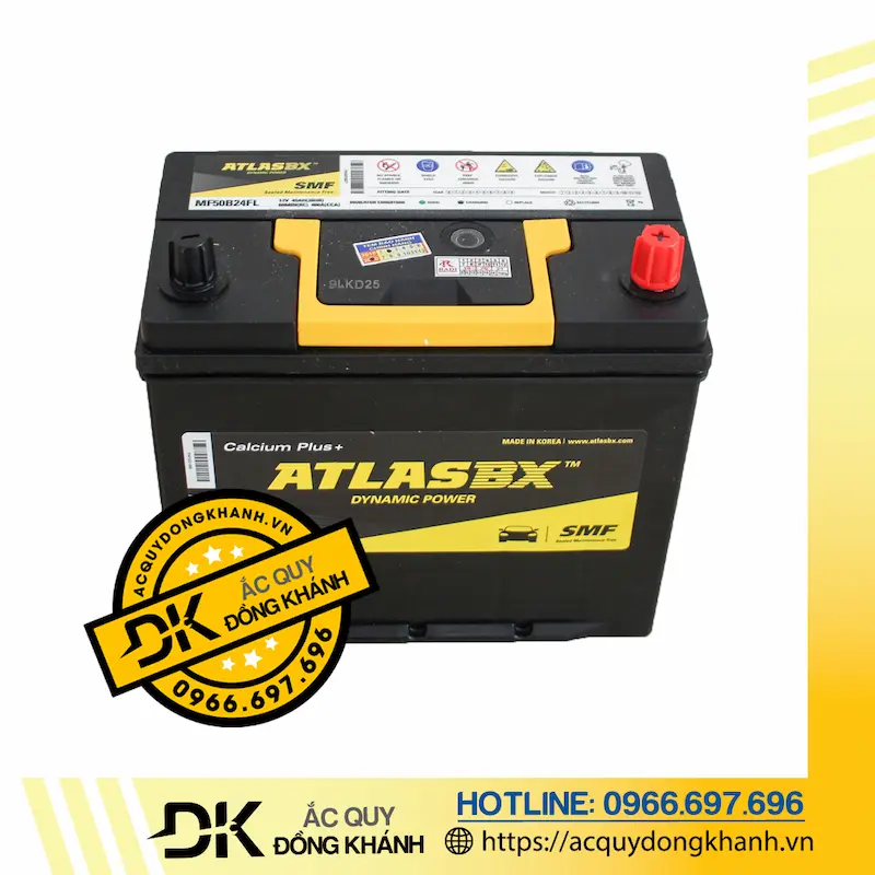Ắc quy Atlas MF50B24RS  12V - 45AH ( lắp xe vinfast)