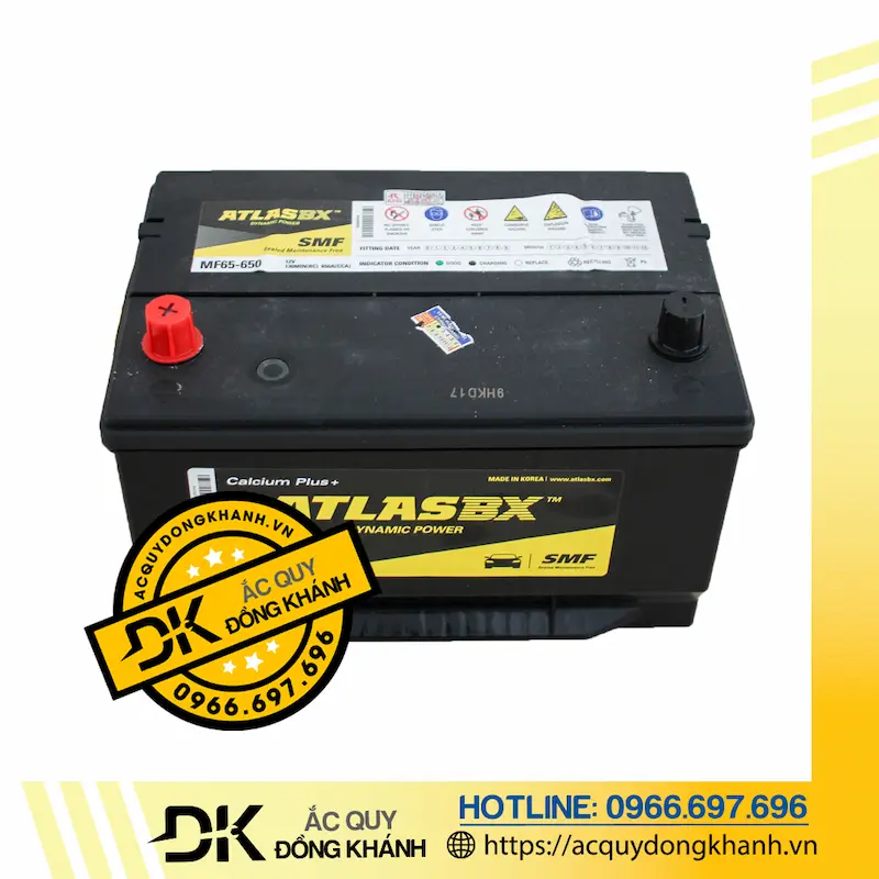 Ắc quy Atlas MF65-650 12V - 70ah