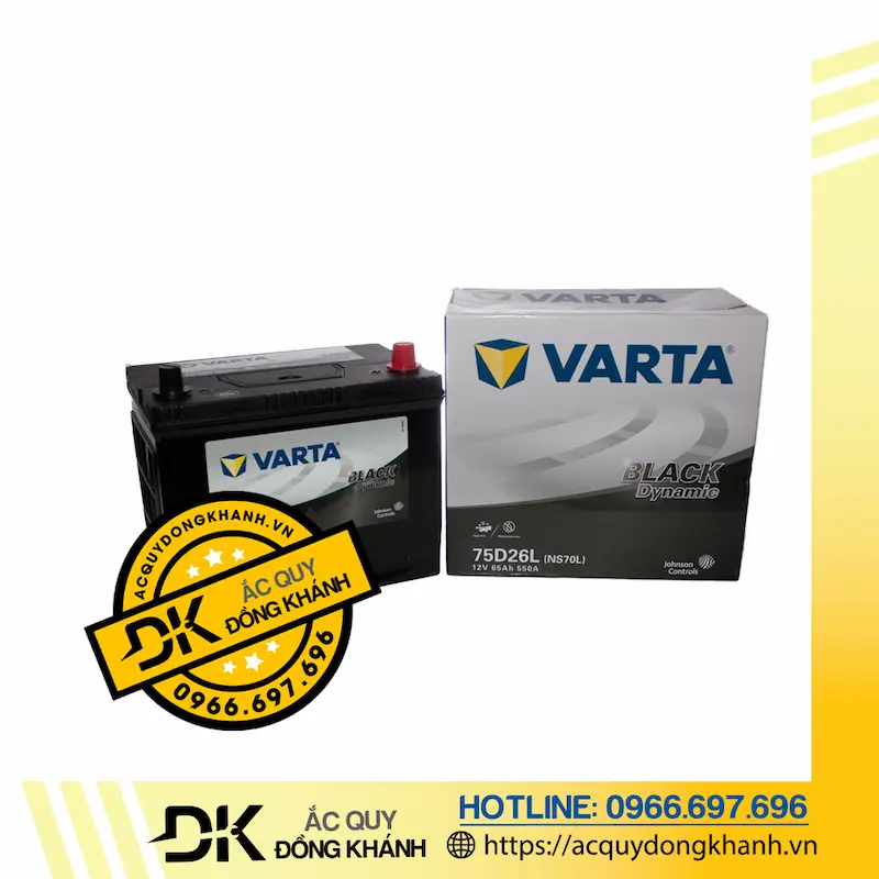 Ắc Quy Varta 75D26R NS70R 12V - 65Ah