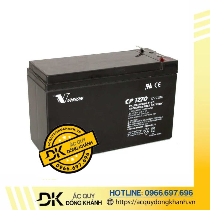 Bình Ắc Quy Vision 12V 7Ah || CP1270