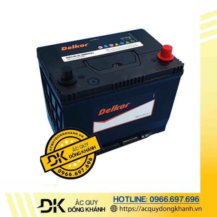 Bình Ắc Quy Delkor 70ah - 12V NX110-5/L (80D26R/L)