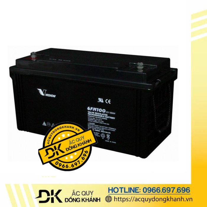 Bình Ắc Quy Vision 100Ah 12V || 6FM100-X